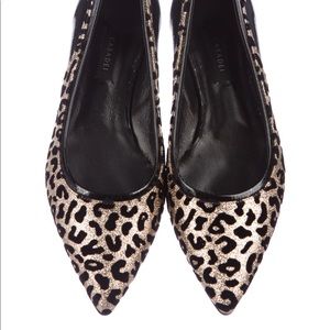 Casadei Leopard Women’s Pointed Ballerina Flats Size 8